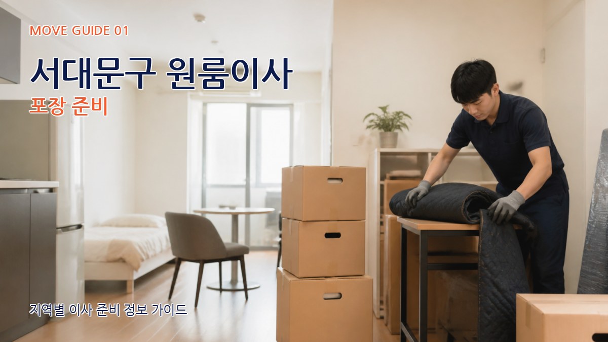 서대문구 원룸이사 포장 준비