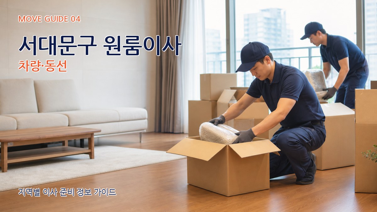 서대문구 원룸이사 차량·동선