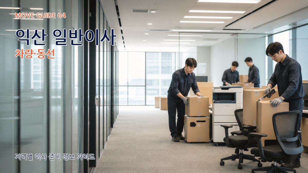 익산 일반이사 차량·동선