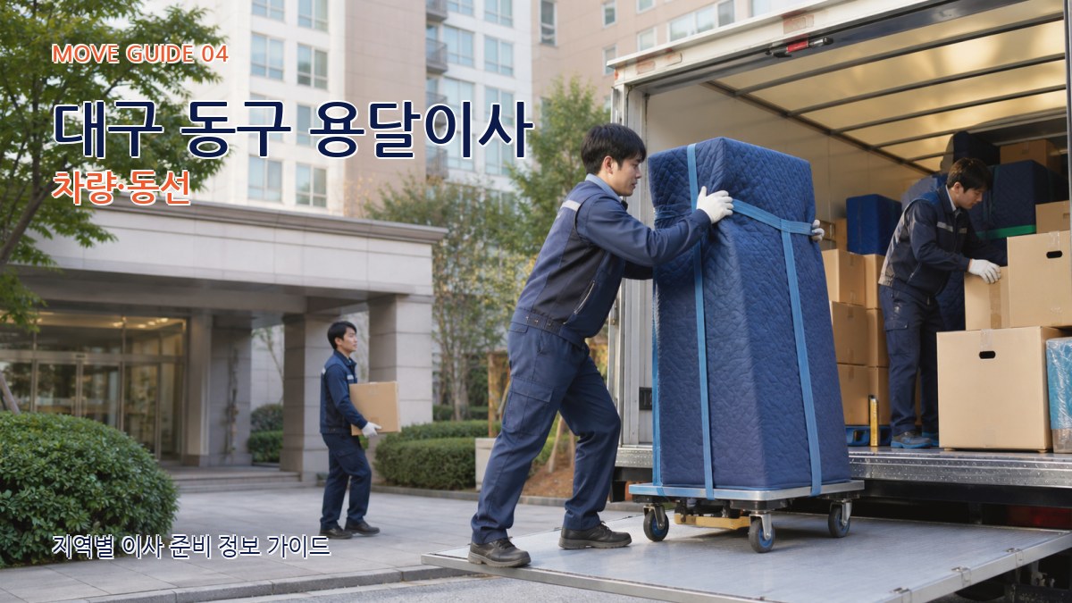 대구 동구 용달이사 차량·동선
