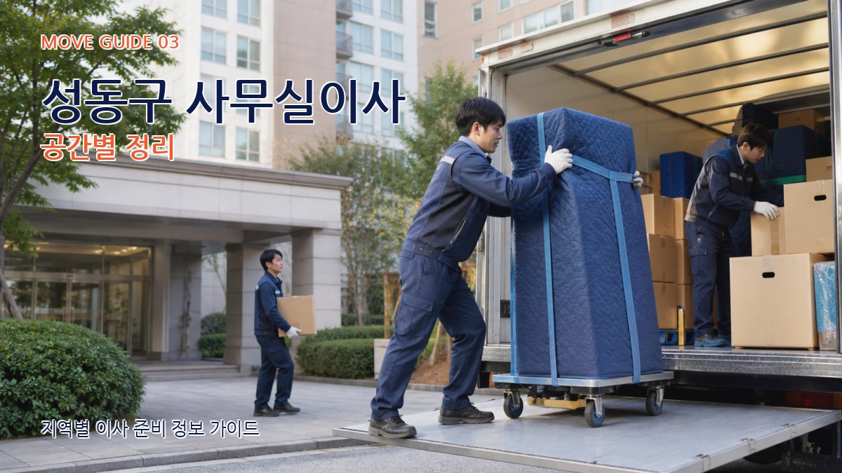 성동구 사무실이사 공간별 정리