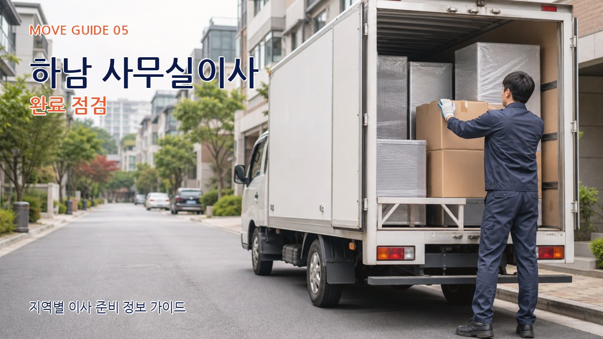 하남 사무실이사 완료 점검