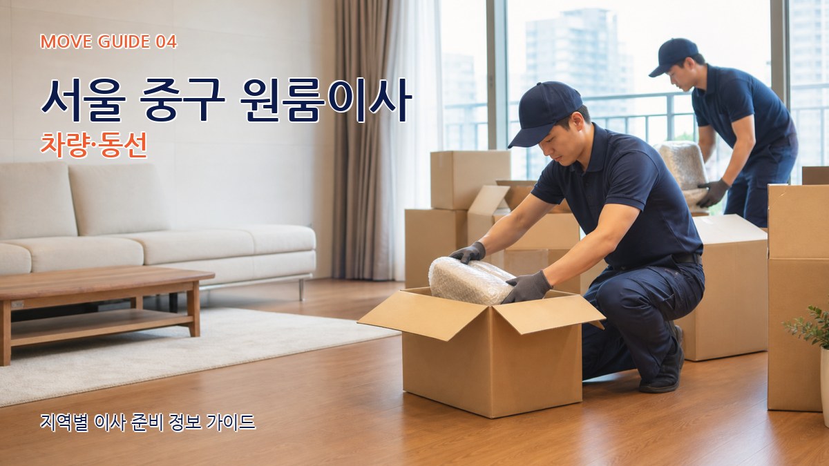 서울 중구 원룸이사 차량·동선