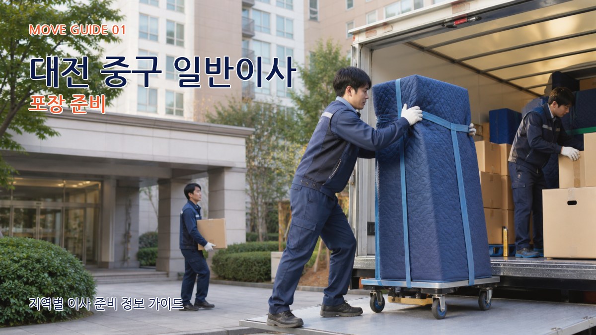 대전 중구 일반이사 포장 준비