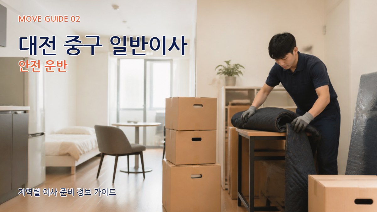 대전 중구 일반이사 안전 운반