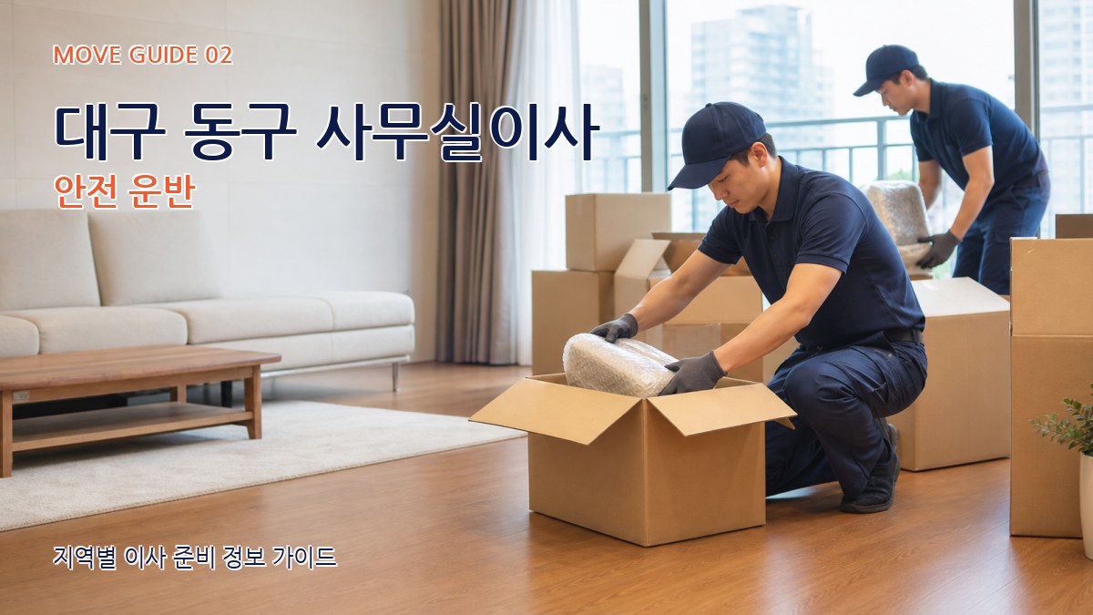 대구 동구 사무실이사 안전 운반