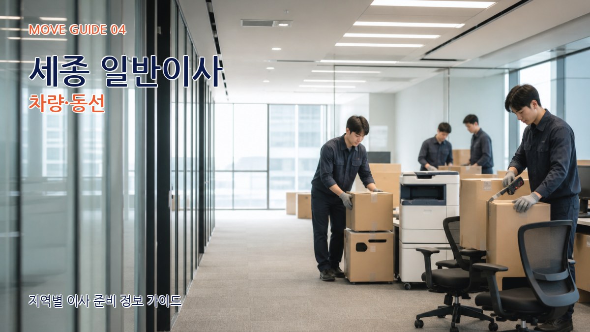 세종 일반이사 차량·동선