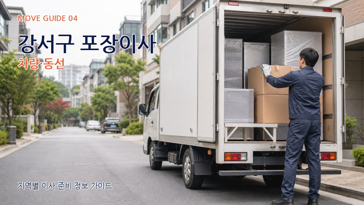 강서구 포장이사 차량·동선