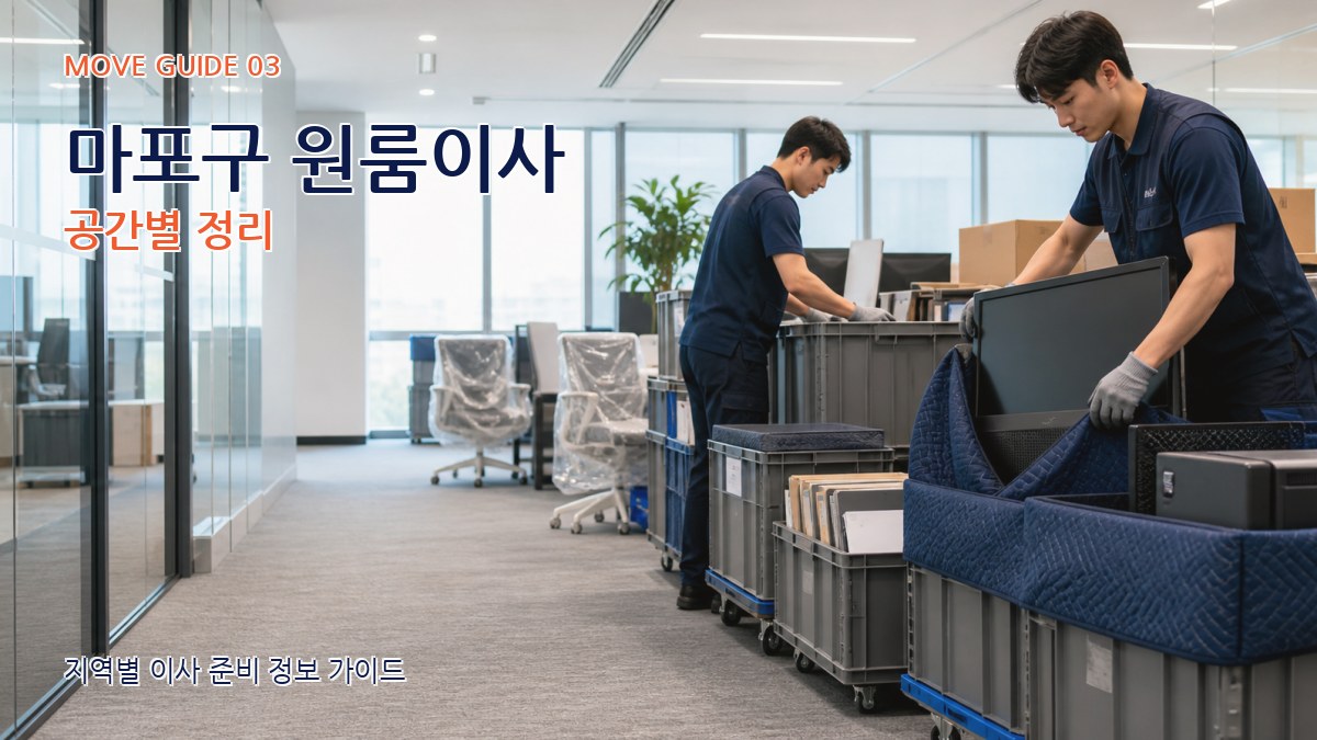 마포구 원룸이사 공간별 정리