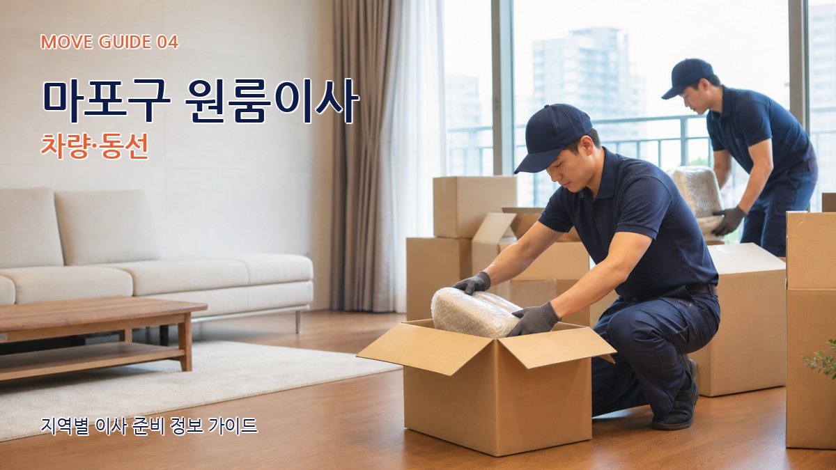마포구 원룸이사 차량·동선