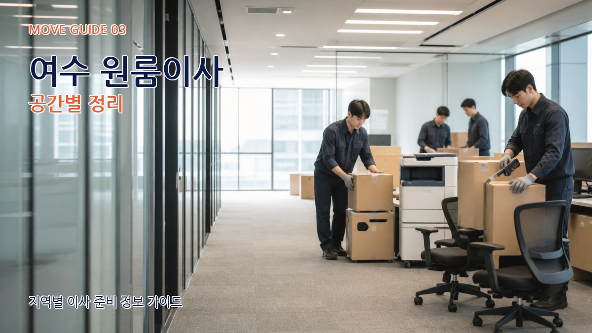 여수 원룸이사 공간별 정리