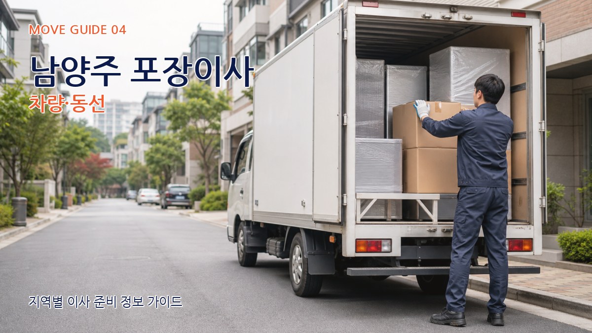 남양주 포장이사 차량·동선