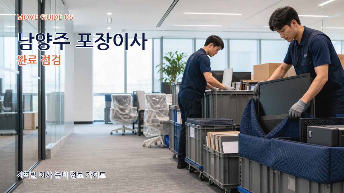 남양주 포장이사 완료 점검