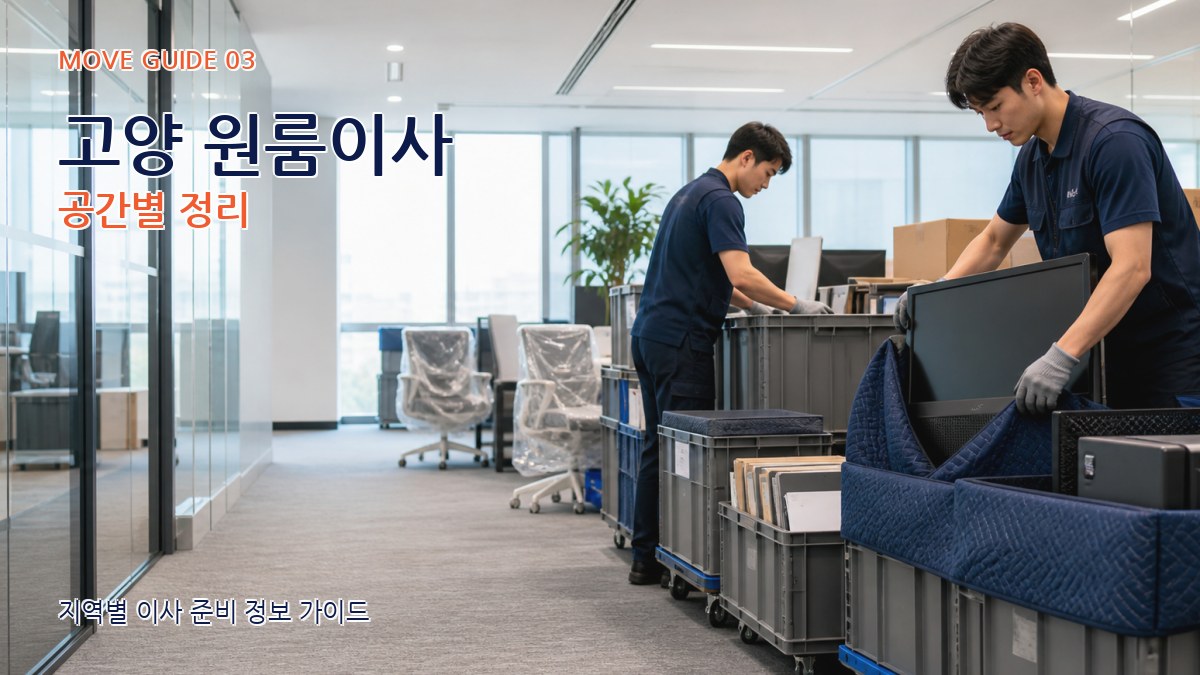 고양 원룸이사 공간별 정리