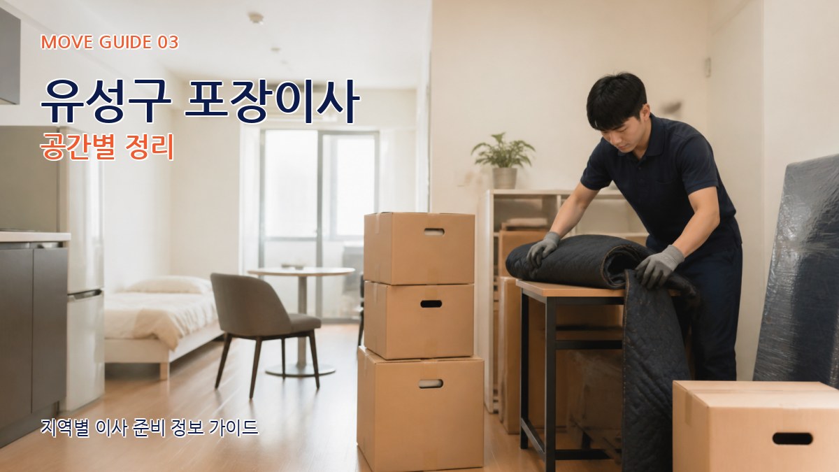 유성구 포장이사 공간별 정리