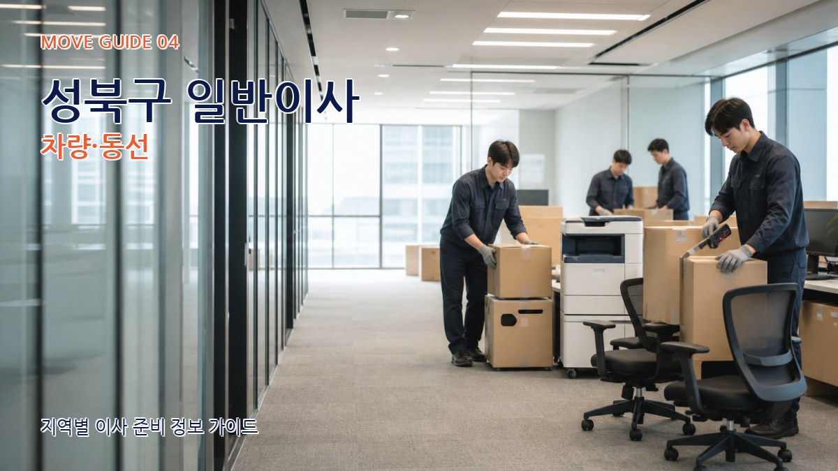 성북구 일반이사 차량·동선