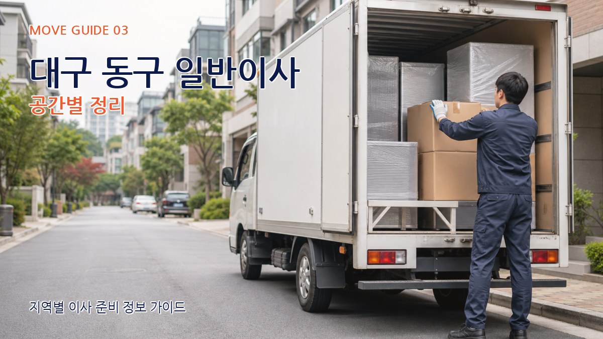 대구 동구 일반이사 공간별 정리