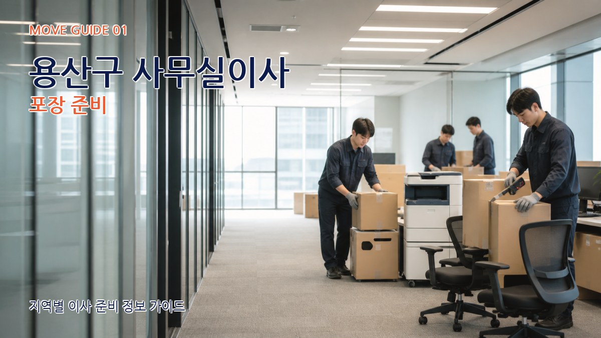 용산구 사무실이사 포장 준비