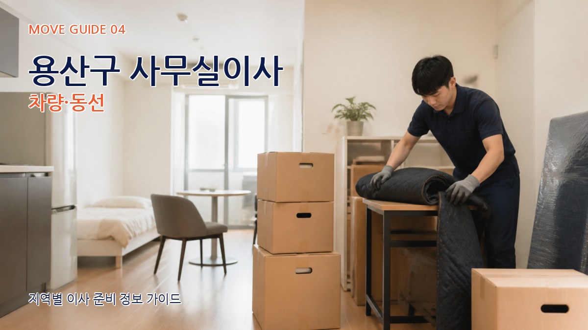 용산구 사무실이사 차량·동선