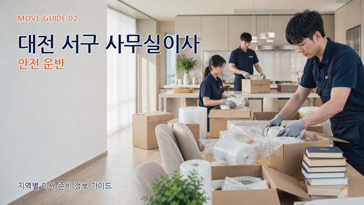 대전 서구 사무실이사 안전 운반