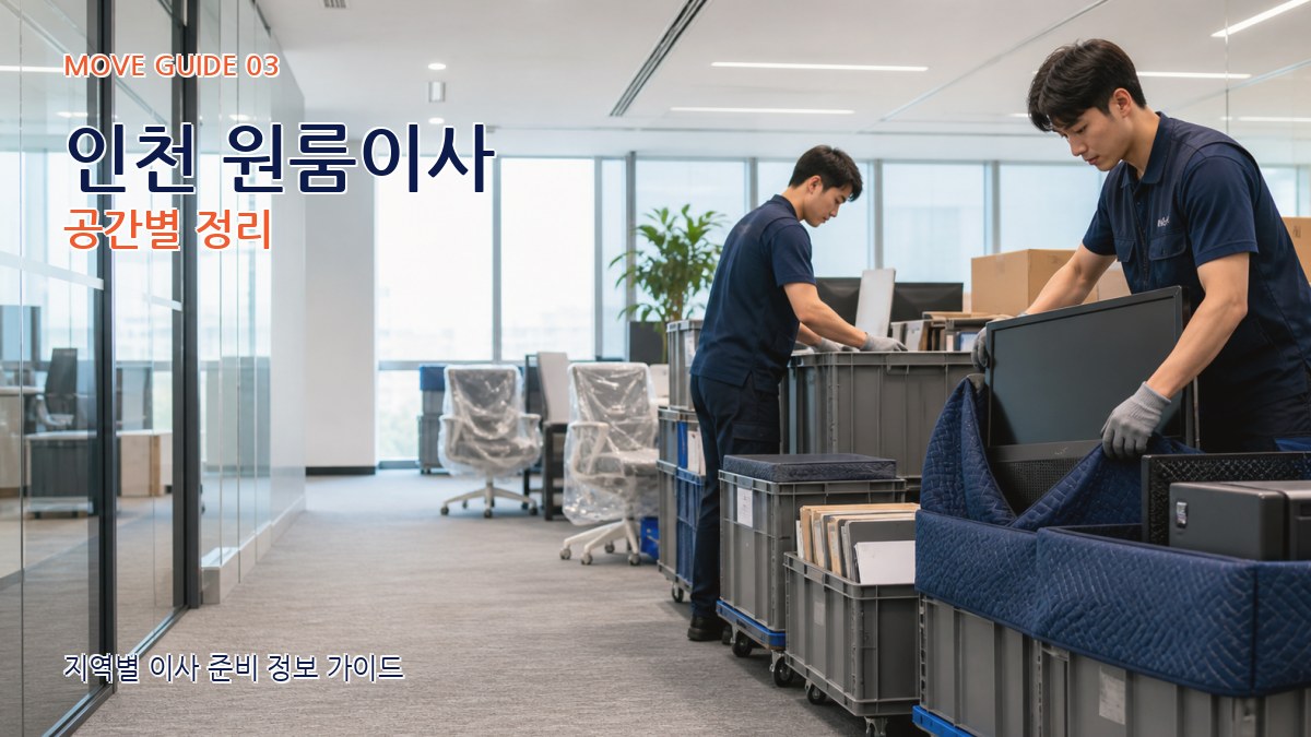 인천 원룸이사 공간별 정리