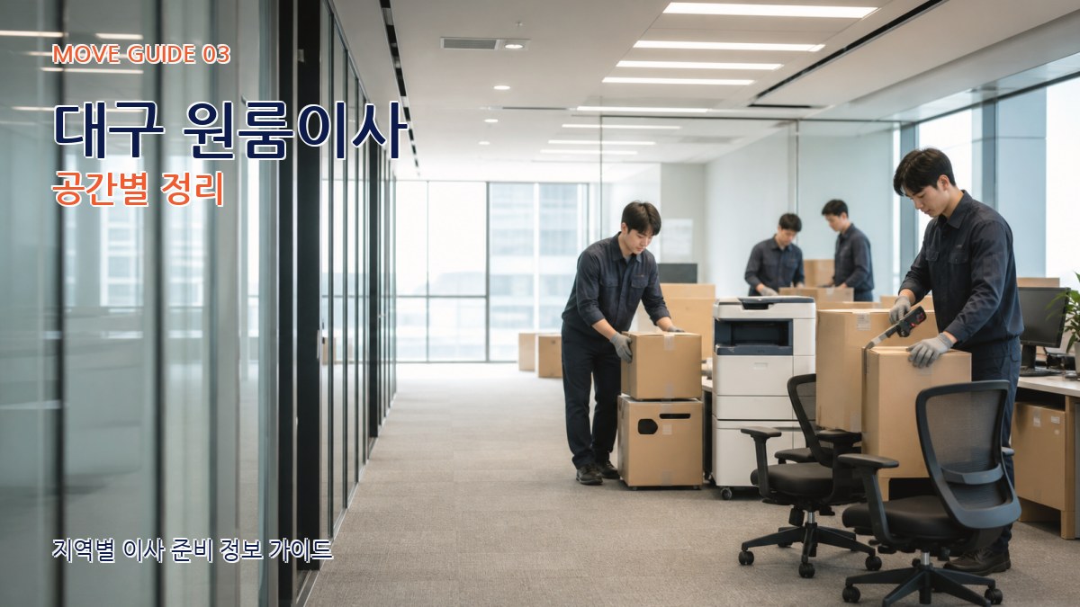 대구 원룸이사 공간별 정리