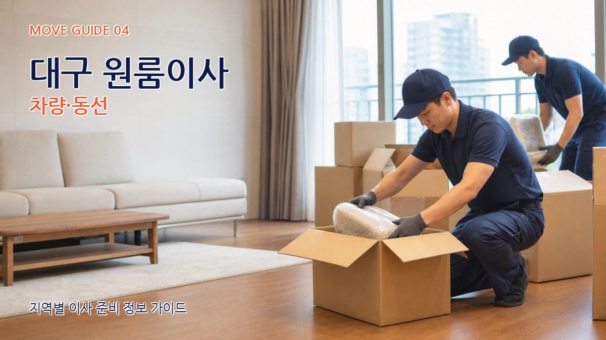 대구 원룸이사 차량·동선