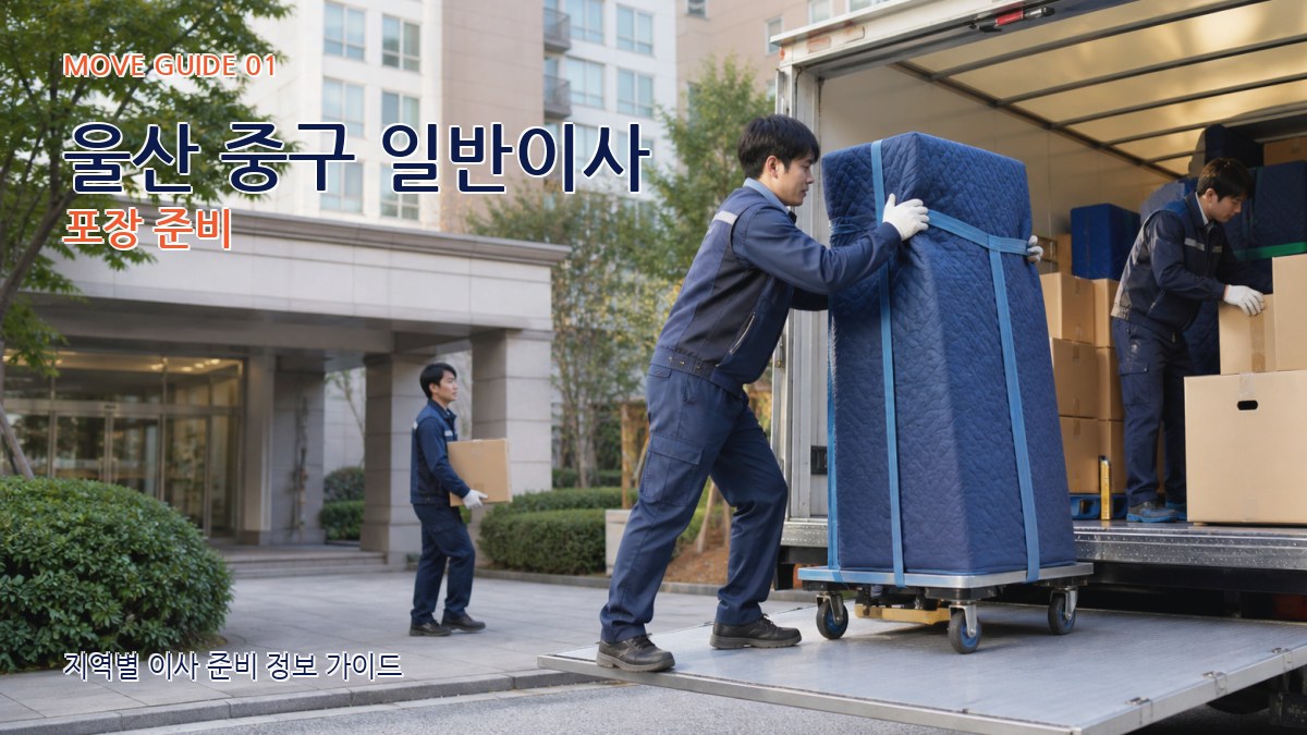 울산 중구 일반이사 포장 준비