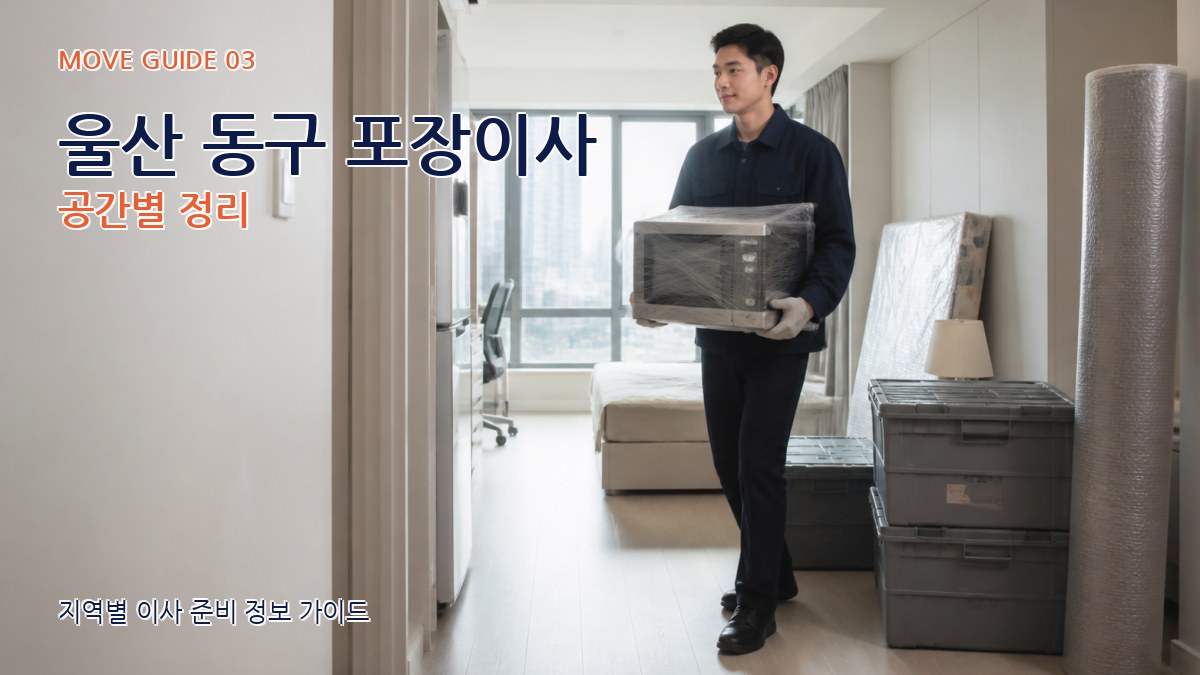울산 동구 포장이사 공간별 정리