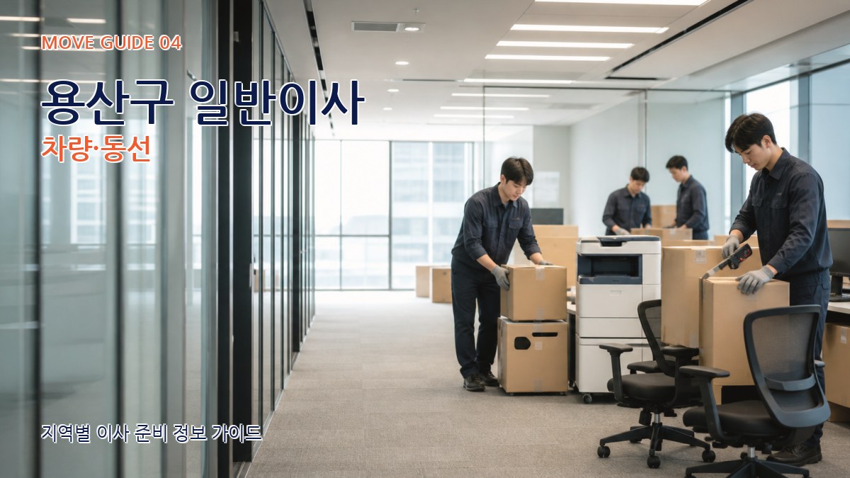 용산구 일반이사 차량·동선
