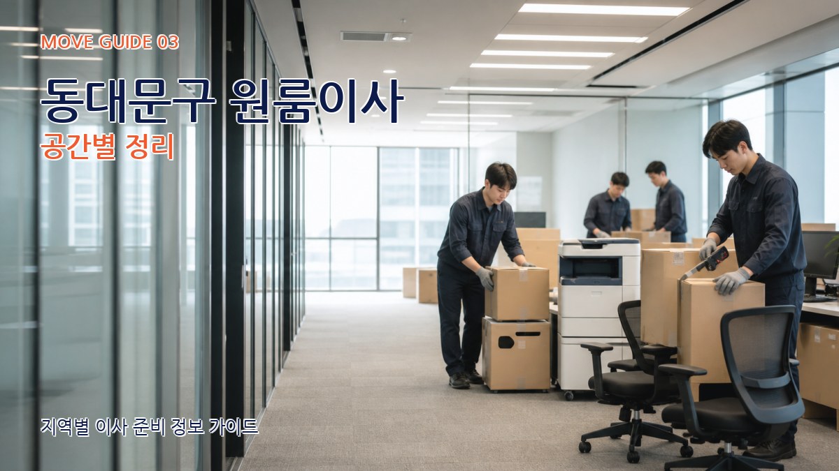 동대문구 원룸이사 공간별 정리