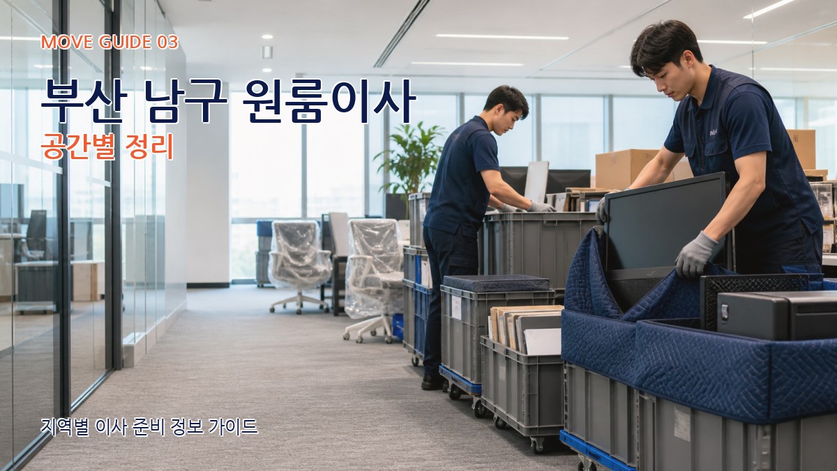 부산 남구 원룸이사 공간별 정리