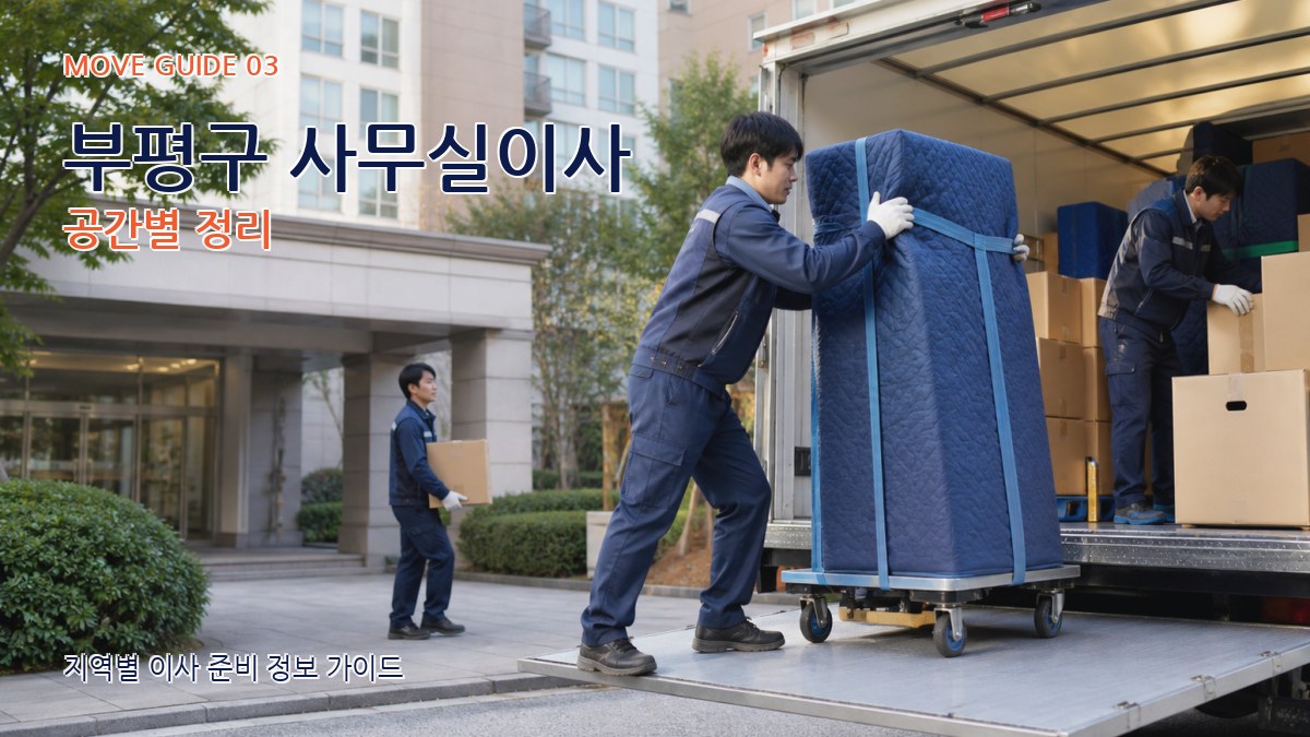 부평구 사무실이사 공간별 정리