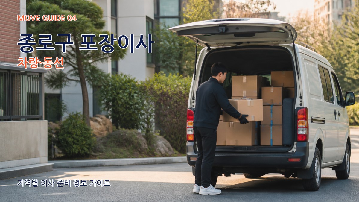 종로구 포장이사 차량·동선