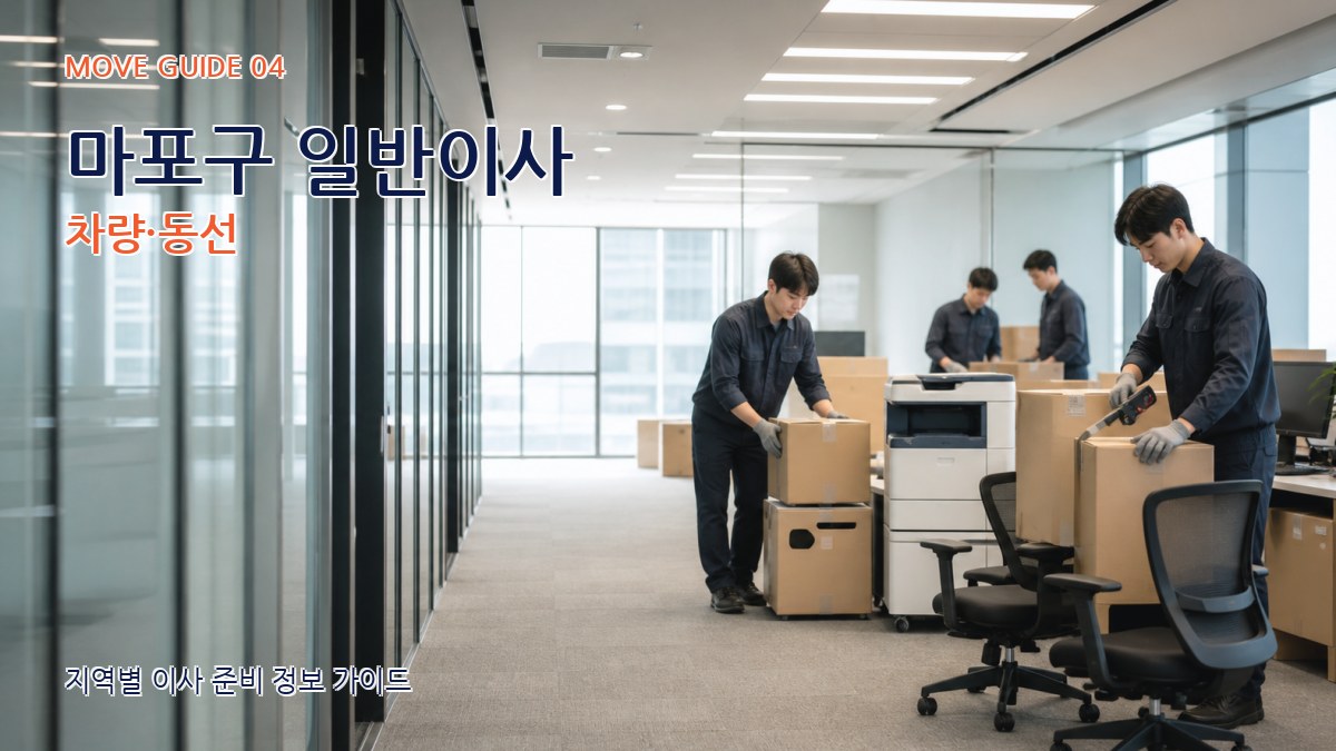 마포구 일반이사 차량·동선
