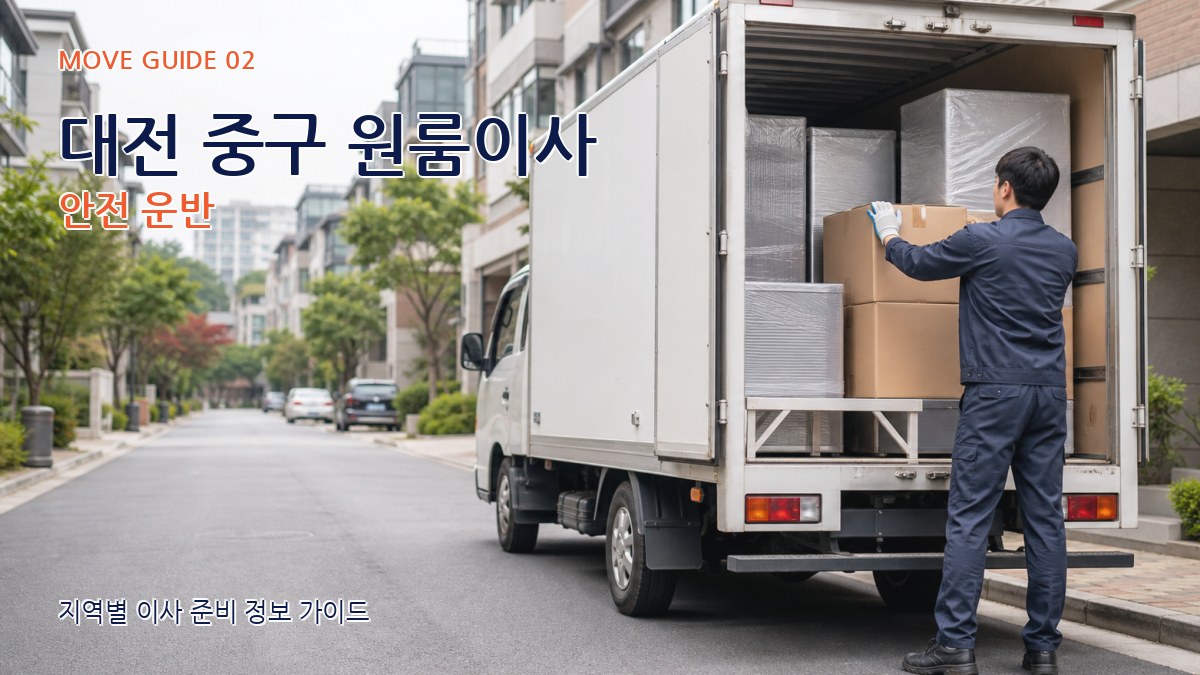 대전 중구 원룸이사 안전 운반
