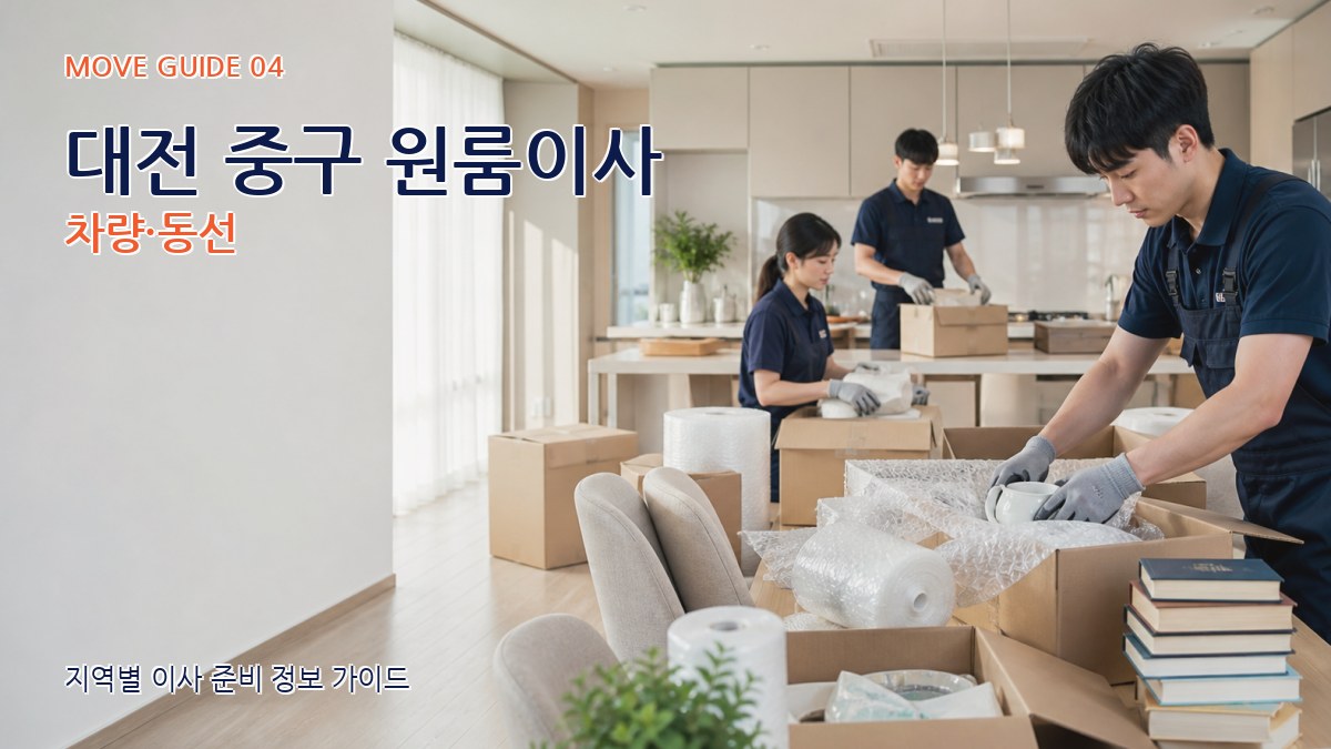 대전 중구 원룸이사 차량·동선