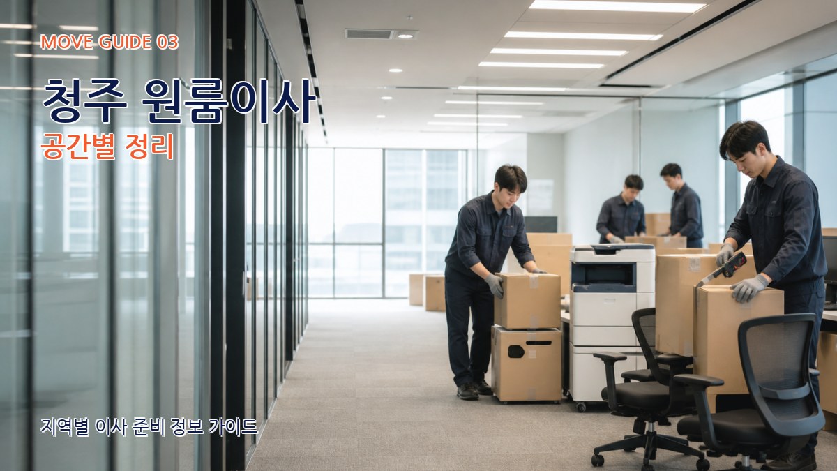 청주 원룸이사 공간별 정리