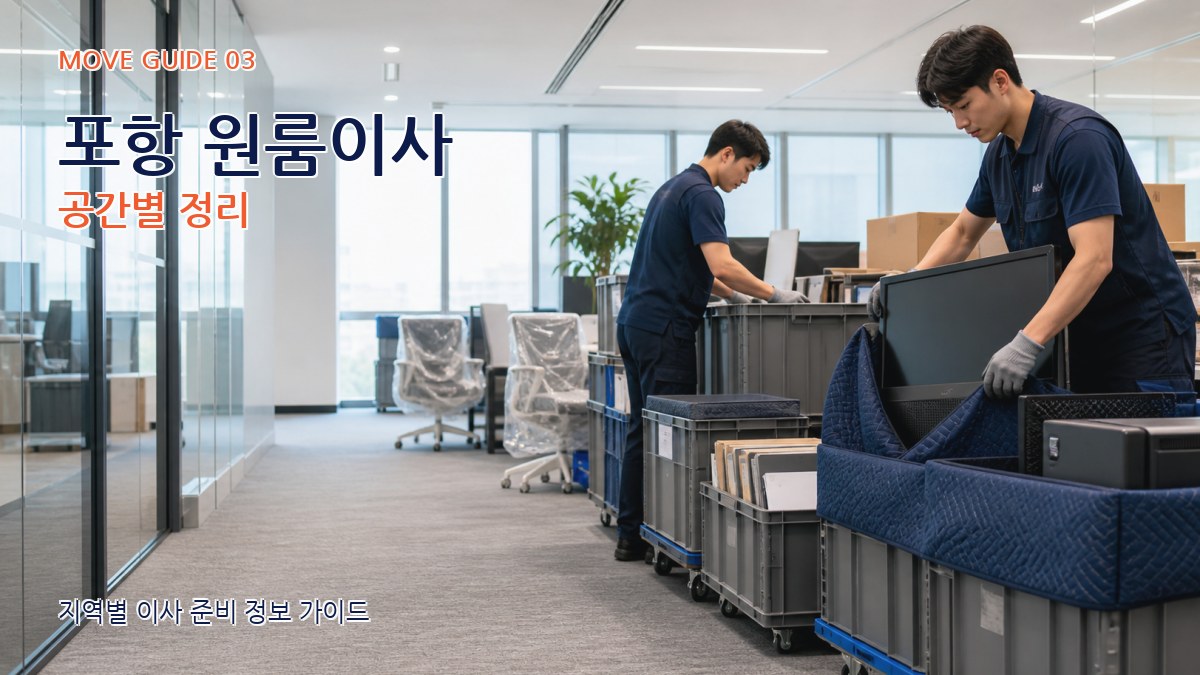 포항 원룸이사 공간별 정리