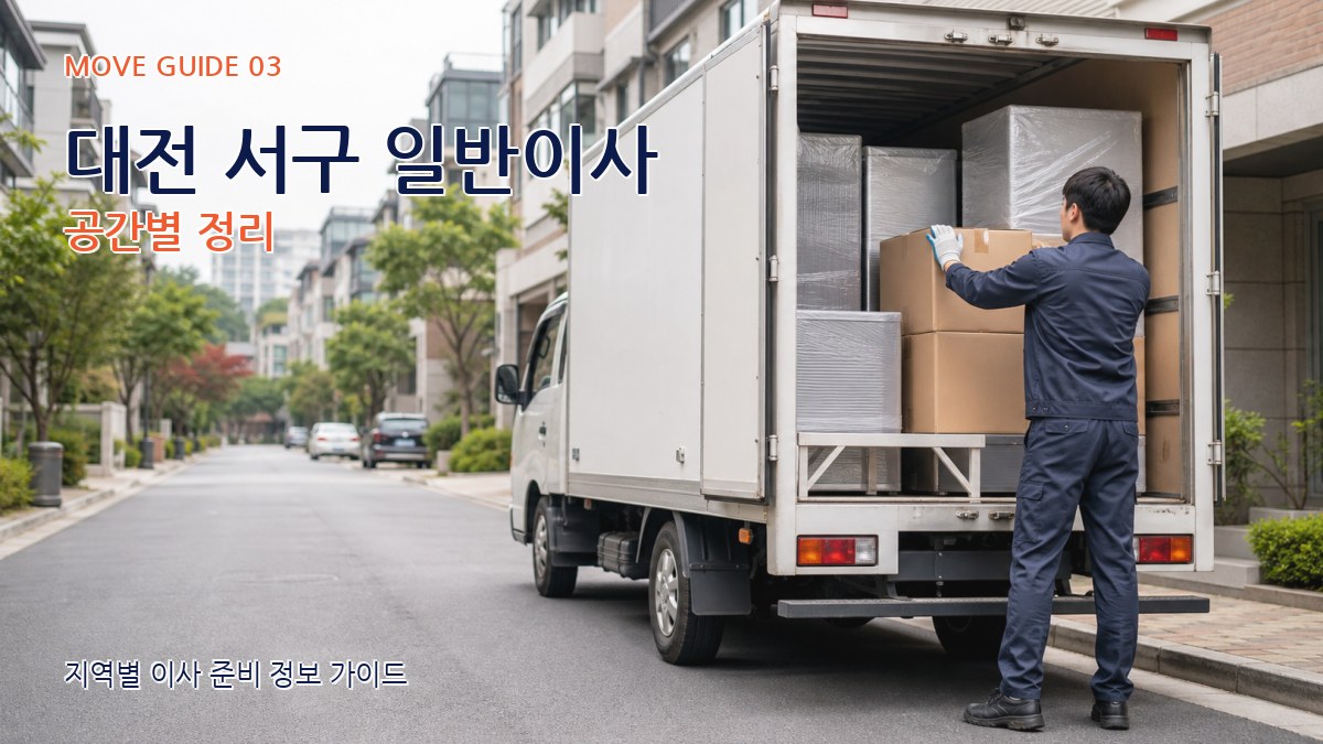 대전 서구 일반이사 공간별 정리