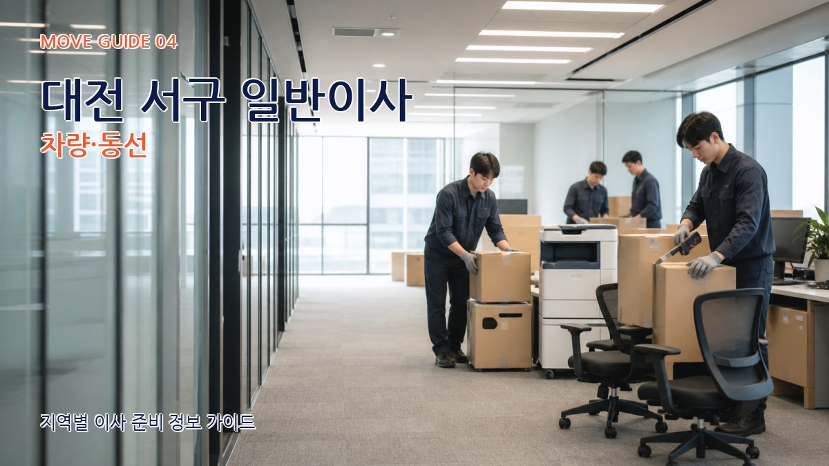 대전 서구 일반이사 차량·동선