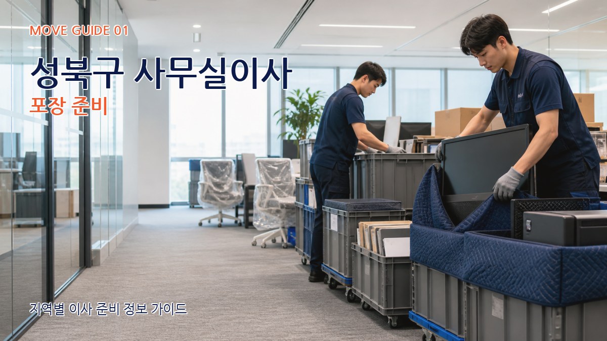 성북구 사무실이사 포장 준비
