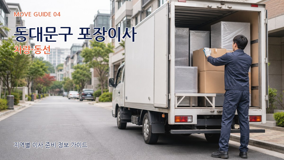 동대문구 포장이사 차량·동선