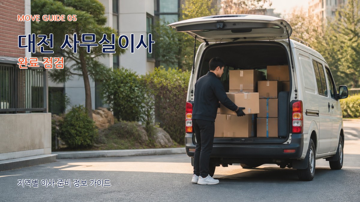 대전 사무실이사 완료 점검