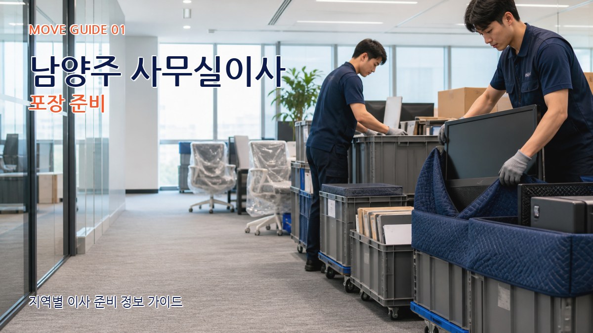 남양주 사무실이사 포장 준비