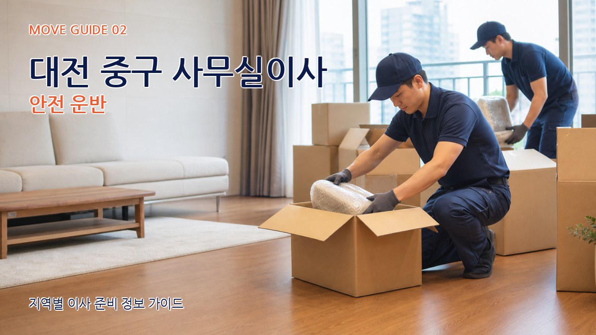 대전 중구 사무실이사 안전 운반