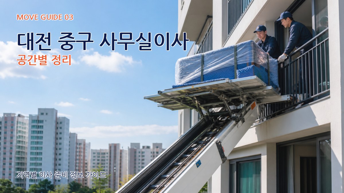 대전 중구 사무실이사 공간별 정리