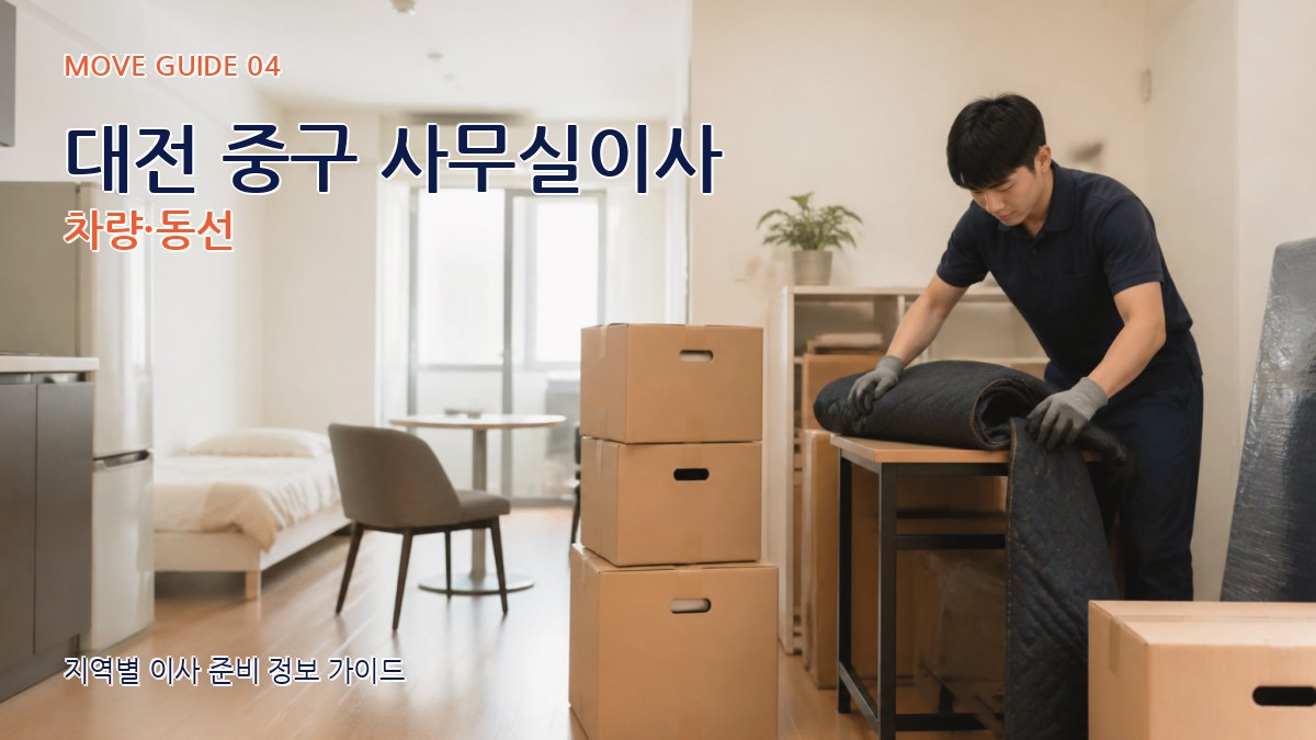 대전 중구 사무실이사 차량·동선
