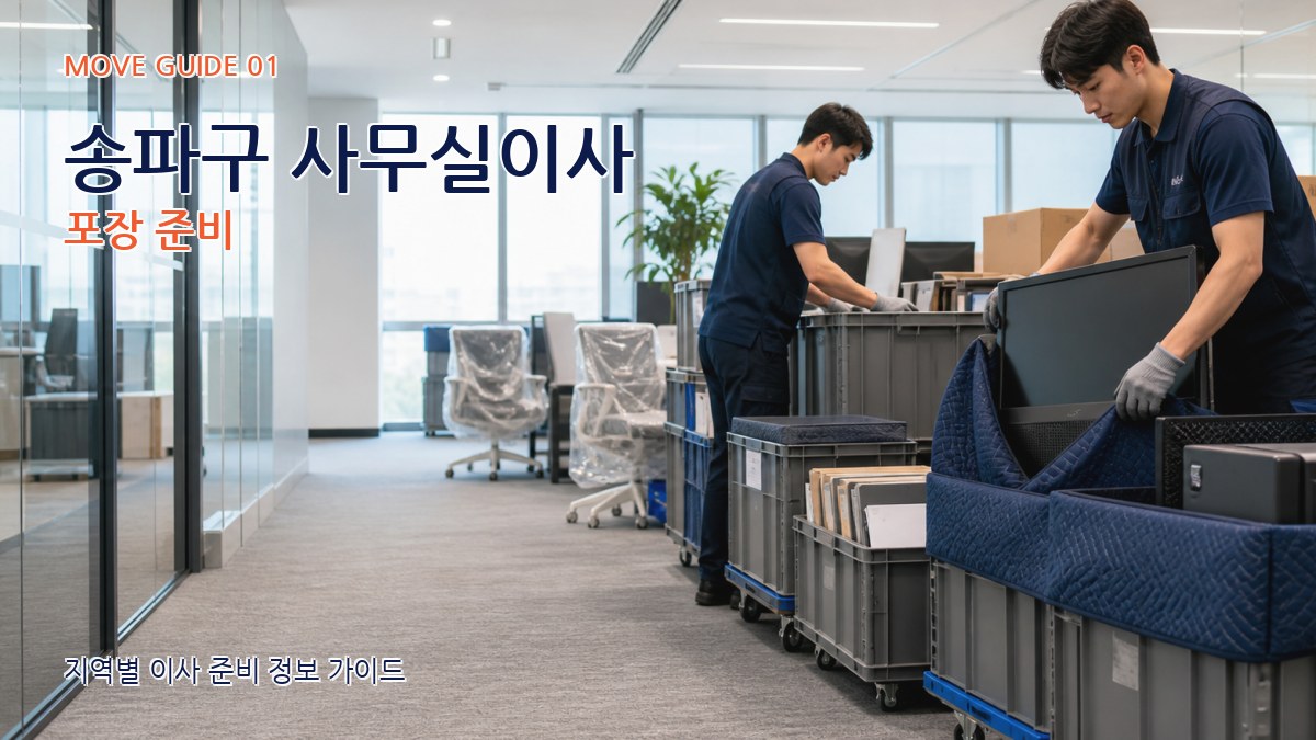 송파구 사무실이사 포장 준비