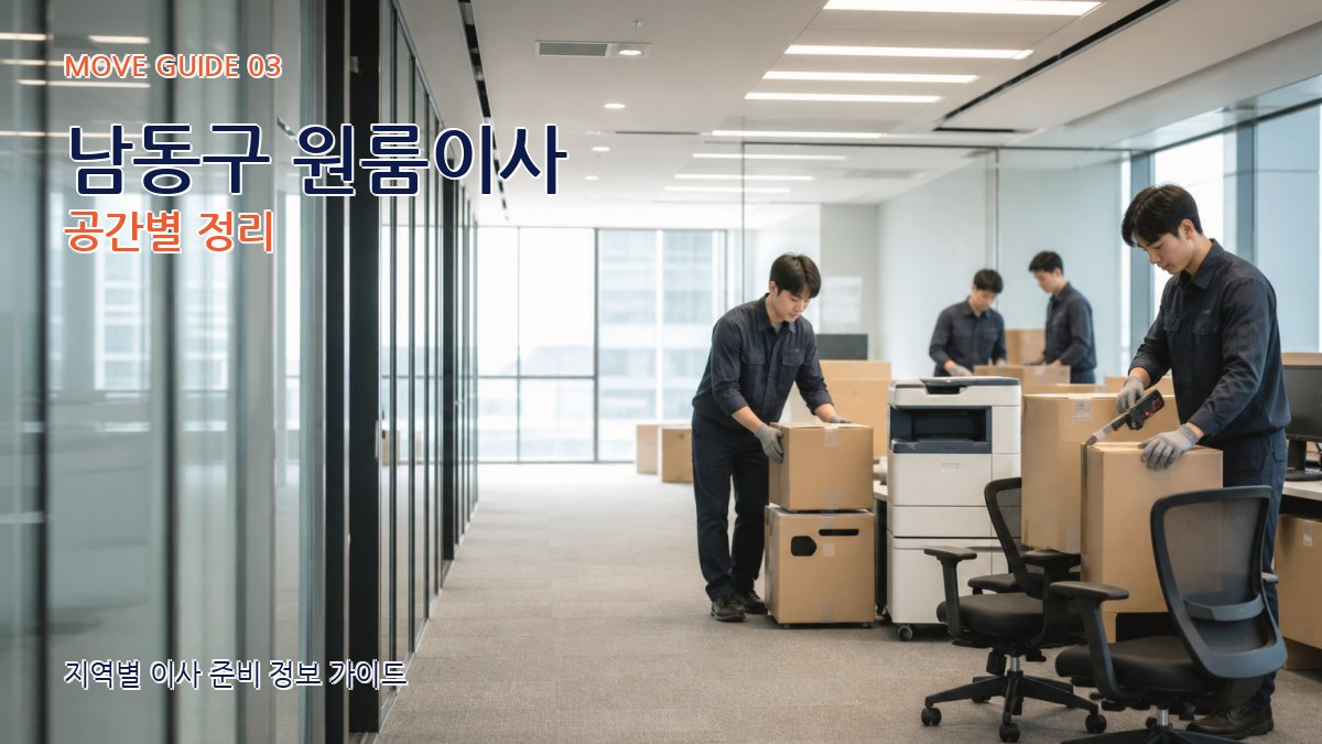 남동구 원룸이사 공간별 정리